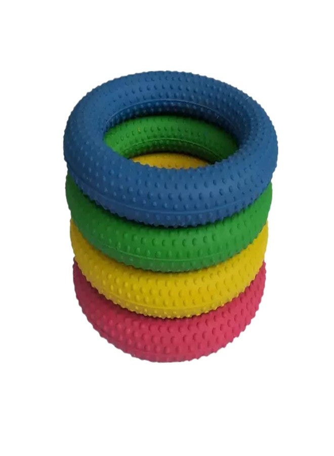CABRIO Rubber frisbee ring Dotted anyone from the image | Kids Play Dotted tennikoit Ring | Laser Tennikoit Ring Gripper (Multicolour) - Image 1